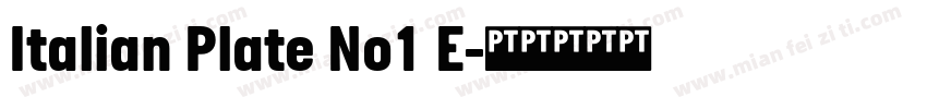 Italian Plate No1 E字体转换